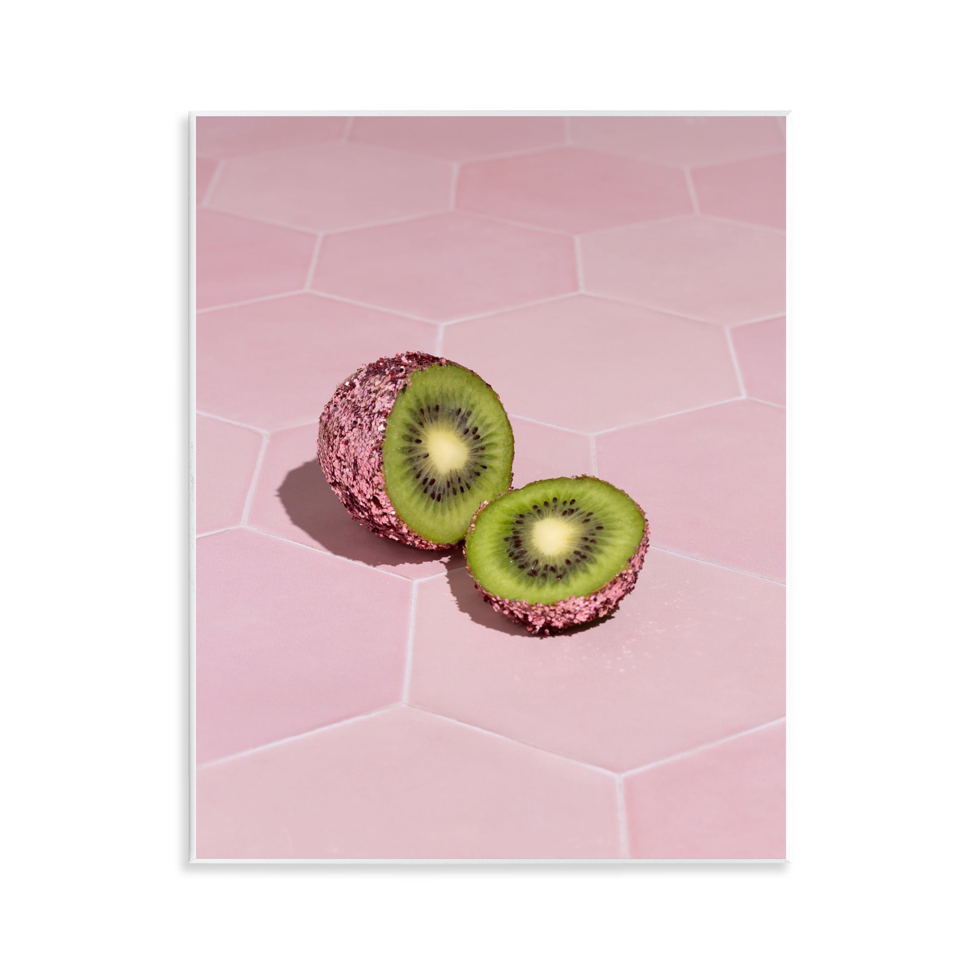 Stupell Industries Pink Glimmer Kiwi Wall Plaque Art, design by LISH Creative