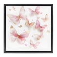 thumbnail image 1 of Stupell Industries Bohemian Pink & Gold Butterfly Rabble Black Floating Frame Canvas Art, 18 x 18, by Creative Studio, 1 of 8