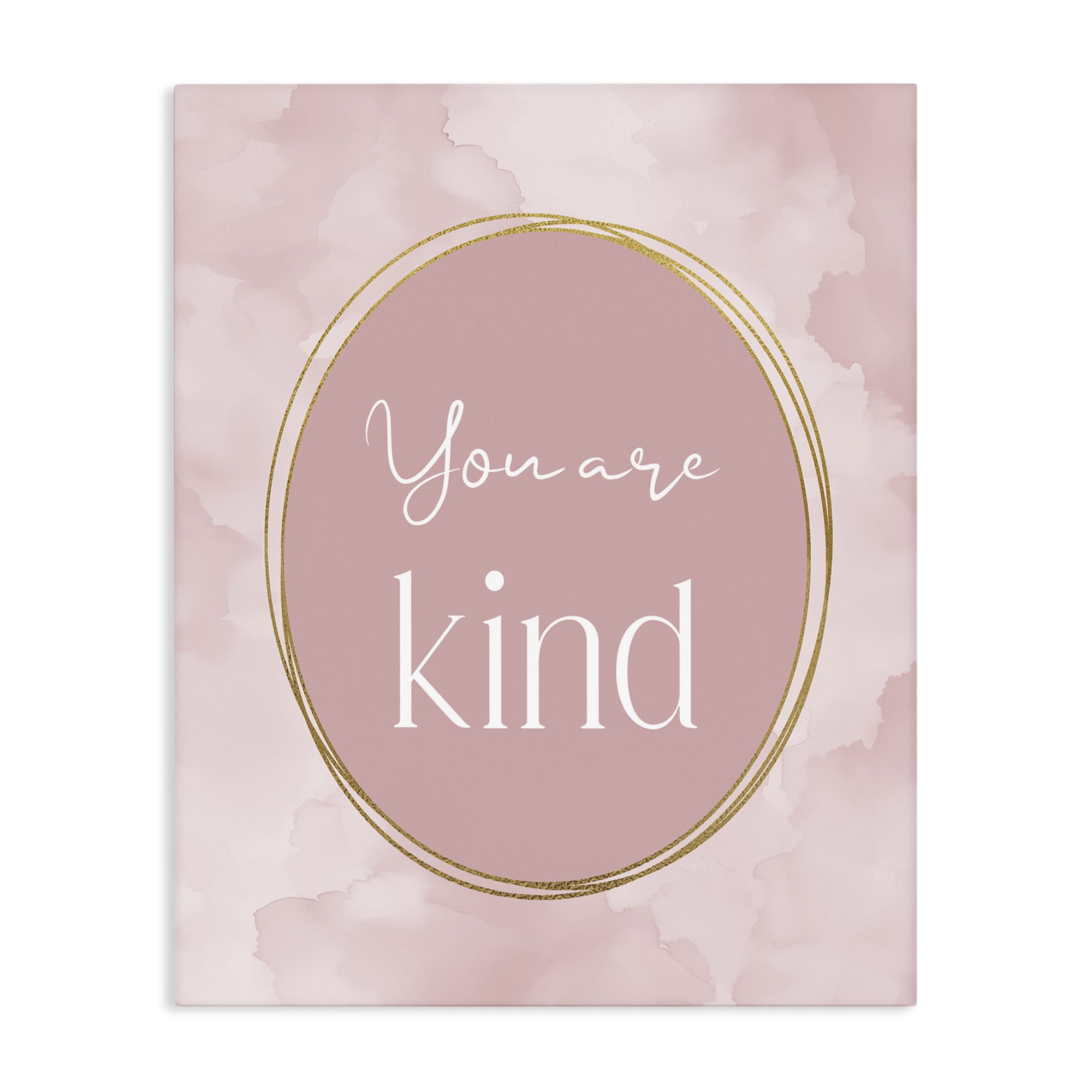 Stupell Industries Pink Golden Affirmation Canvas Wall Art, design by Christine Simpson Art