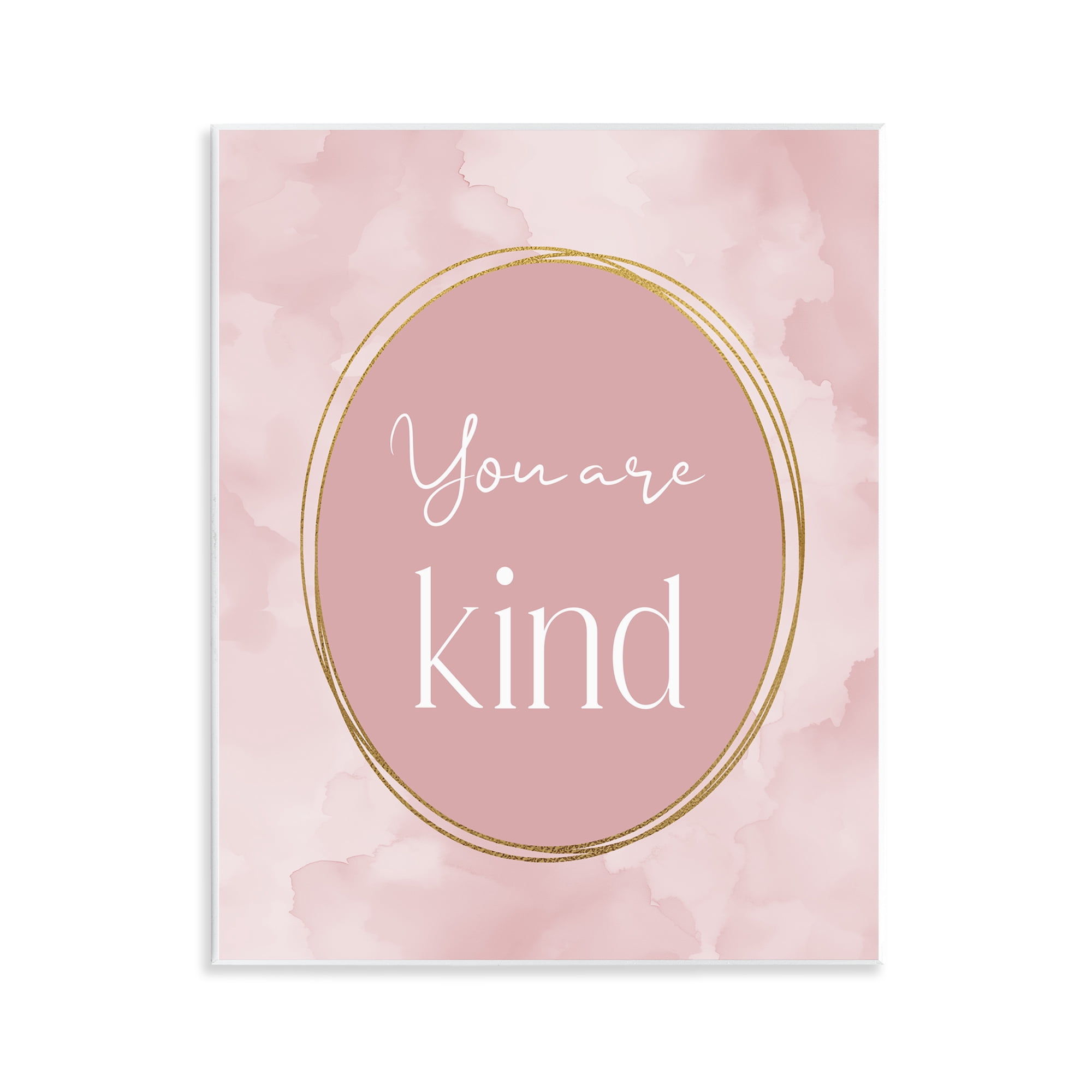 Stupell Industries Pink Golden Affirmation Wall Plaque Art, design by Christine Simpson Art