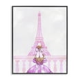 thumbnail image 1 of Stupell Industries Art Deco Pink Gown & Eiffel Tower Black Framed Giclee Art, 11 x 14, by Ziwei Li, 1 of 8