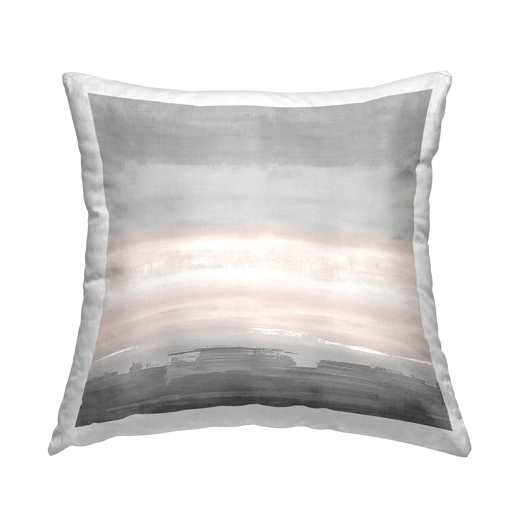 Stupell Industries Pink & Grey Brushed Abstract Printed Throw Pillow Design by Rachel Springer