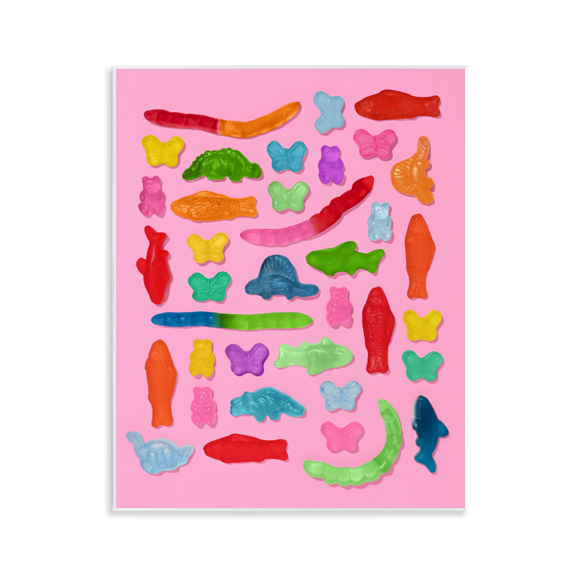 Stupell Industries Pink Gummy Animal Collage Wall Plaque Art, design by LISH Creative