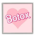 thumbnail image 1 of Stupell Industries Pink Heart Botox Inspirational Painting Gray Framed Art Print Wall Art, 12 x 12, 1 of 9