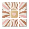 thumbnail image 1 of Stupell Industries Pink Heart Sun Bold Desert Tone Stripe Pattern, 12 x 12, Design by Daphne Polselli, 1 of 5