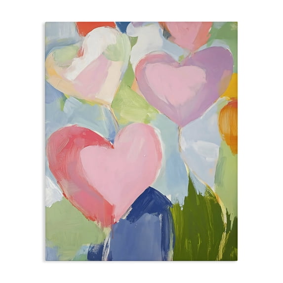 Stupell Industries Modern Pink Hearts Abstraction Canvas Art, 24 x 30, by The Prints Vibe
