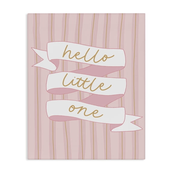 Stupell Industries Eclectic Pink Hello Little One Canvas Art, 30 x 40, by Amanda Houston