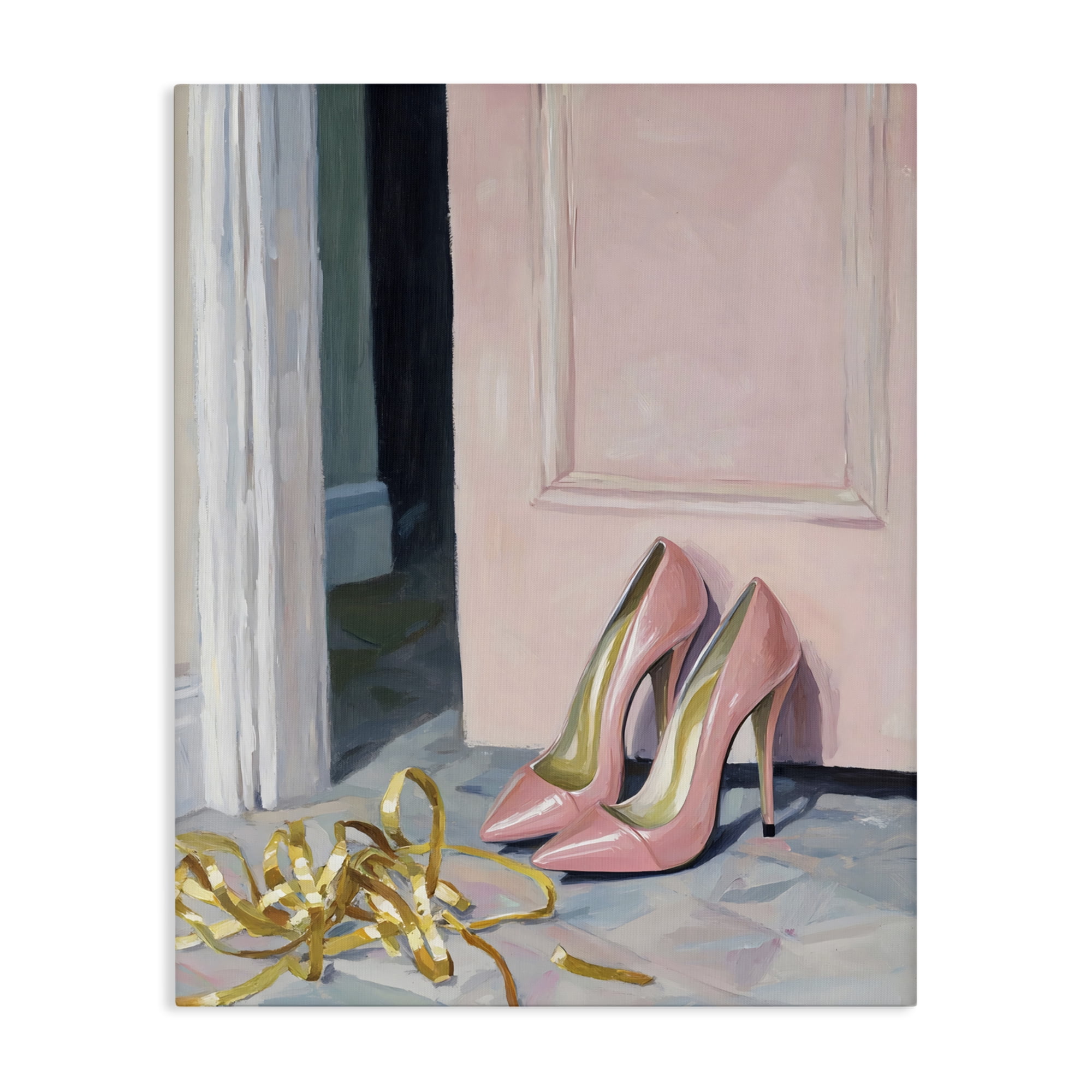 Stupell Industries Pink High Heels & Tinsel Canvas Wall Art, design by The Prints Vibe