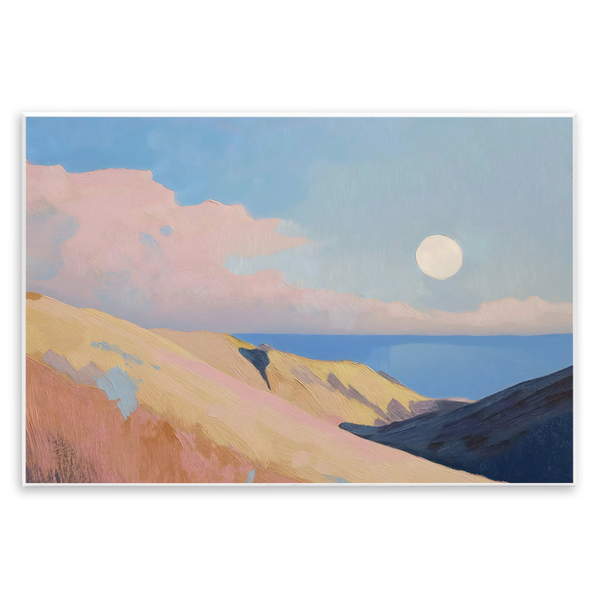 Stupell Industries Pink Hills At The Ocean Wall Plaque Art, design by Gina Kelly
