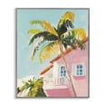 thumbnail image 1 of Stupell Industries Contemporary Pink House Palm Tree Gray Framed Giclee Art, 11 x 14, by The Prints Vibe, 1 of 8
