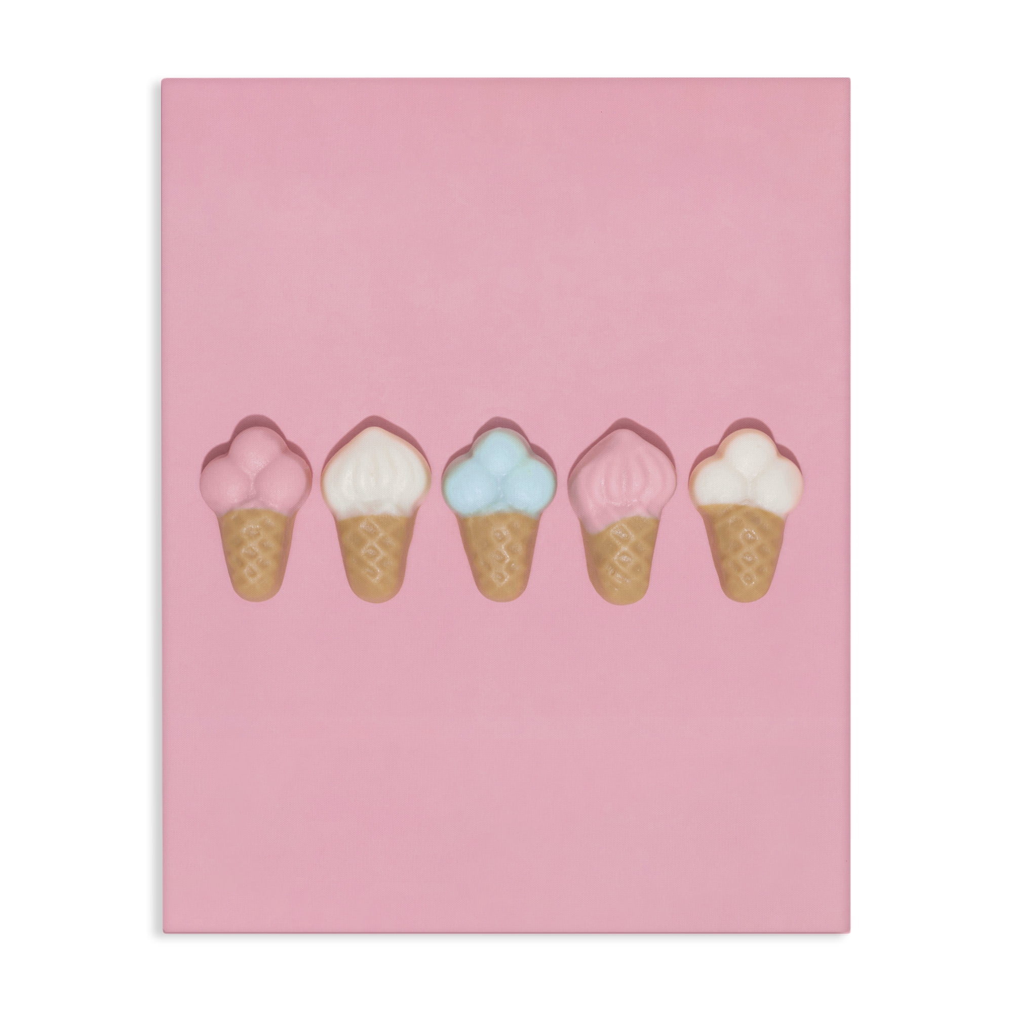Stupell Industries Pink Ice Cream Candy Canvas Wall Art, design by LISH Creative