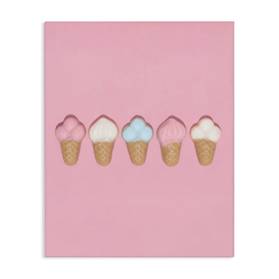 Stupell Industries Contemporary Pink Ice Cream Candy Canvas Art, 16 x 20, by LISH Creative