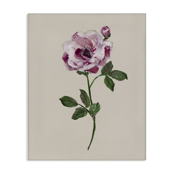Stupell Industries Eclectic Pink Jewel Rose Canvas Art, 30 x 40, by Sally Swatland