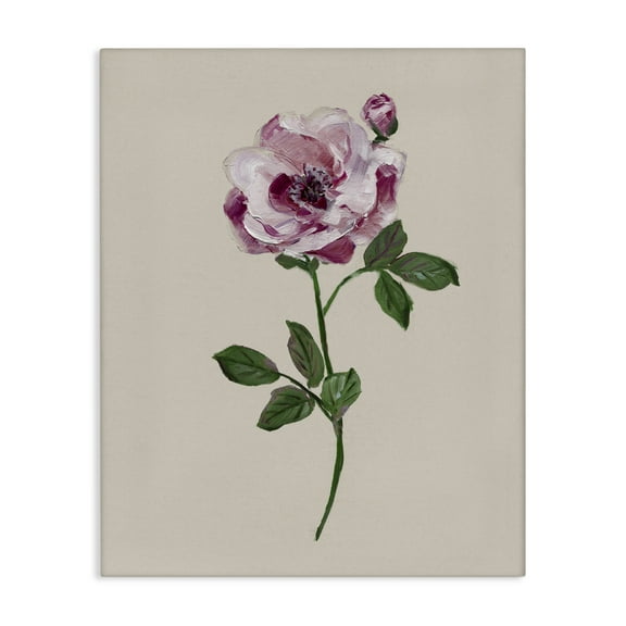 Stupell Industries Pink Jewel Rose Canvas Wall Art design by Sally Swatland, 40 x 30
