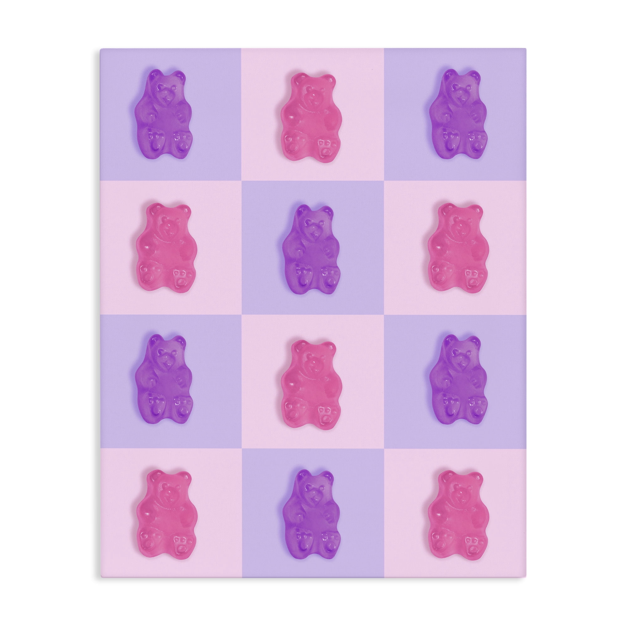 Stupell Industries Pink & Lilac Candy Bears Canvas Wall Art, design by LISH Creative