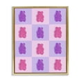 thumbnail image 1 of Stupell Industries Contemporary Pink & Lilac Candy Bears Gold Floating Frame Canvas Art, 25 x 31, by LISH Creative, 1 of 8