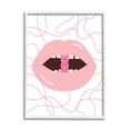 thumbnail image 1 of Stupell Industries Pink Lips & Gummy Candy Food & Beverage Painting White Framed Art Print Wall Art, 16 x 20, 1 of 8