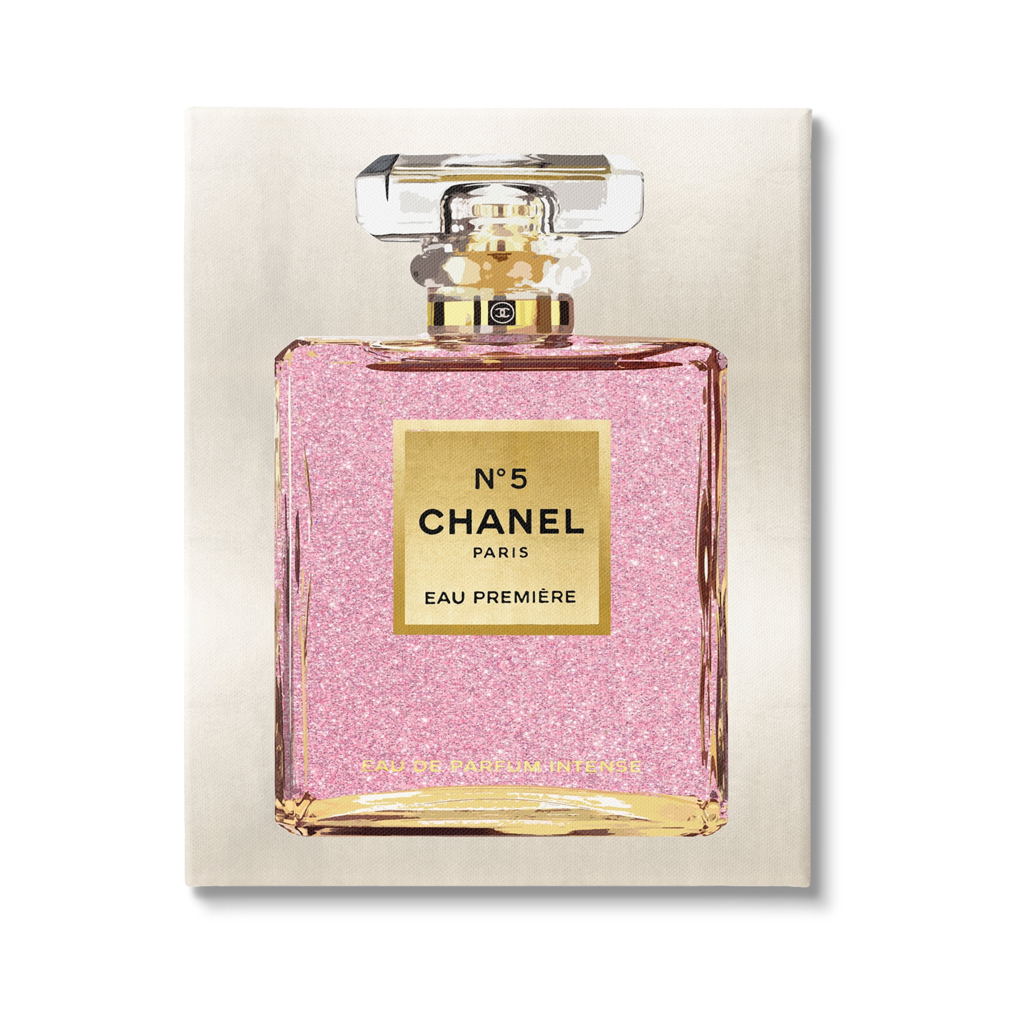 Pink and Gold Luxury Perfume Canvas Wall Art, 16 x 20