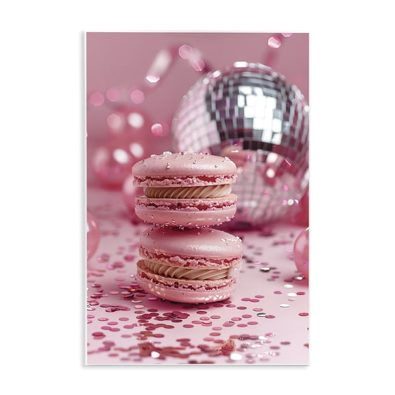 Stupell Industries Pink Macaron Disco Fashion Painting Unframed Art Print Wall Art, 10 x 15
