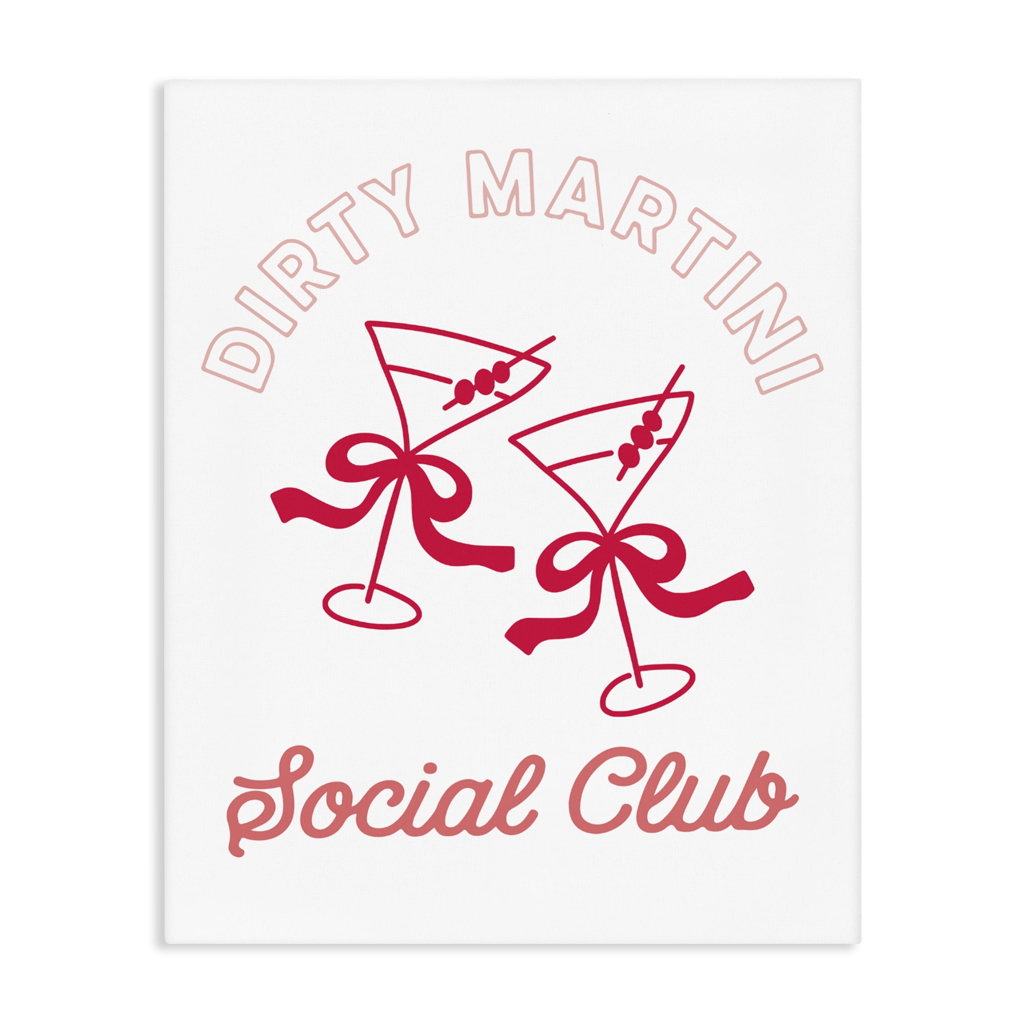 Stupell Industries Pink Martini Social Club Canvas Wall Art, design by Lettered and Lined