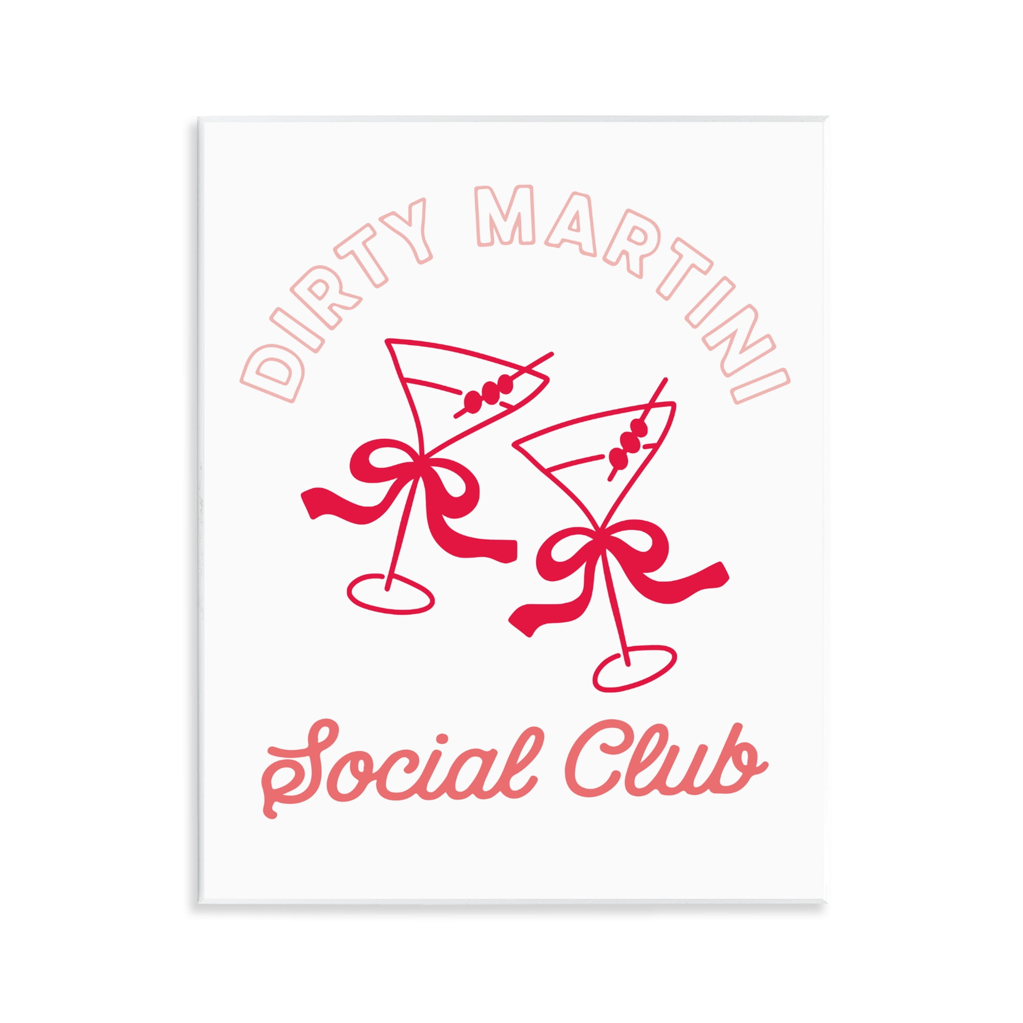 Stupell Industries Pink Martini Social Club Wall Plaque Art, design by Lettered and Lined