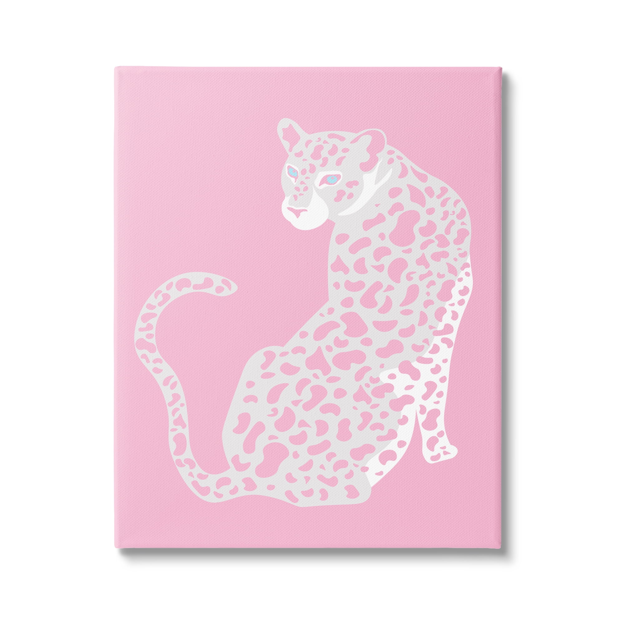 Stupell Industries Pink Modern Leopard Cheetah Portrait Piercing Gaze Graphic Art Gallery Wrapped Canvas Print Wall Art, Design by Birch&Ink