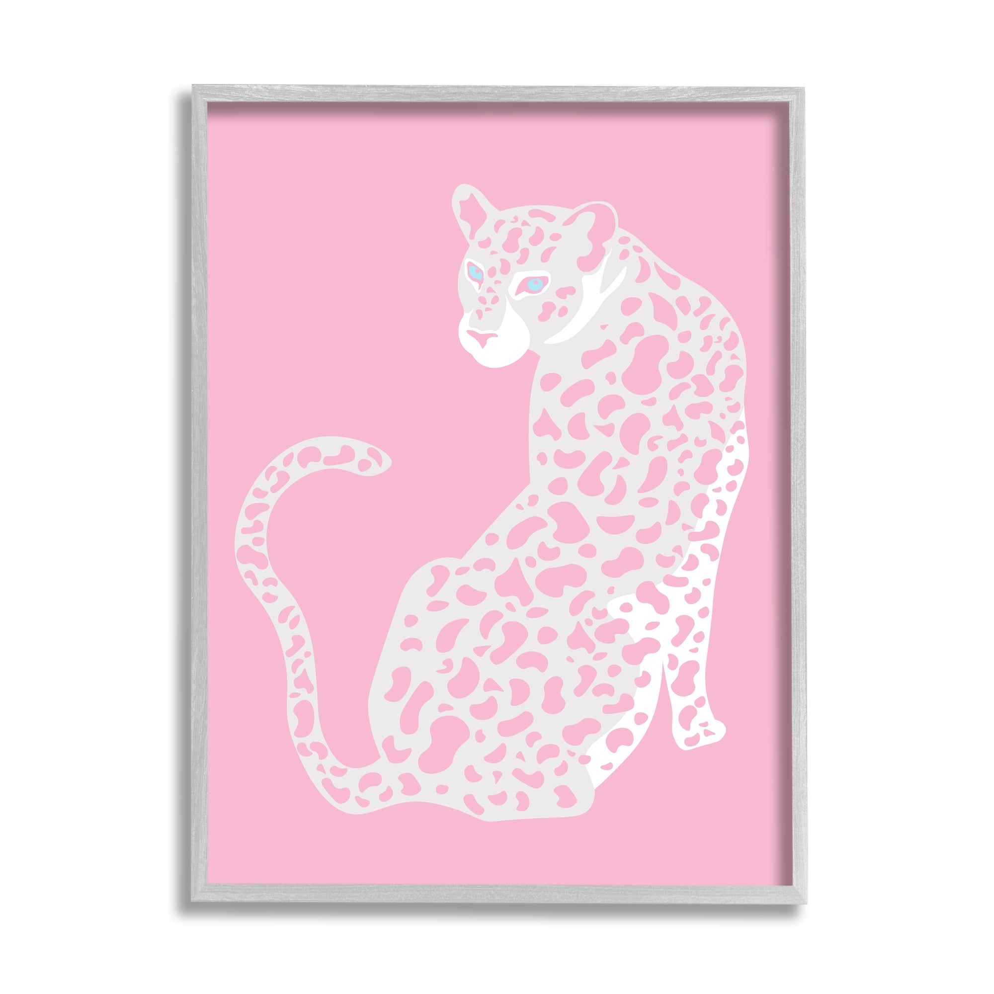Stupell Industries Pink Modern Leopard Cheetah Portrait