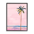 thumbnail image 1 of Stupell Industries Pink Modern Palm Tree Botanical & Floral Painting Black Framed Art Print Wall Art, 16 x 20, 1 of 8