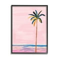 thumbnail image 1 of Stupell Industries Pink Modern Palm Tree Botanical & Floral Painting Black Framed Art Print Wall Art, 24 x 30, 1 of 8