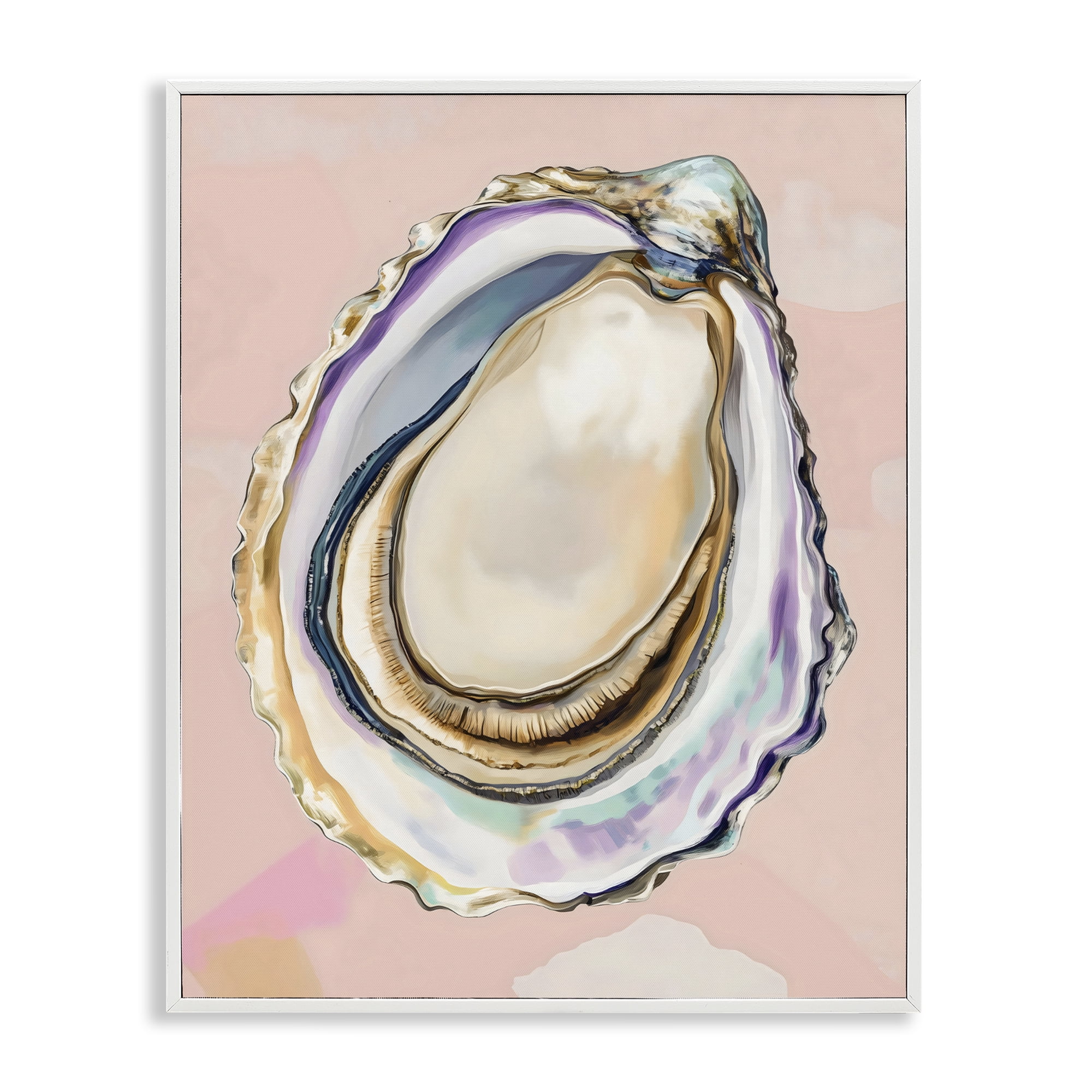 Stupell Industries Pink Oyster Shell Elegance White Framed Giclee Art, design by The Prints Vibe