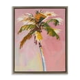 thumbnail image 1 of Stupell Industries Contemporary Pink Palm Summer Oasis Brown Floating Frame Canvas Art, 17 x 21, by The Prints Vibe, 1 of 8