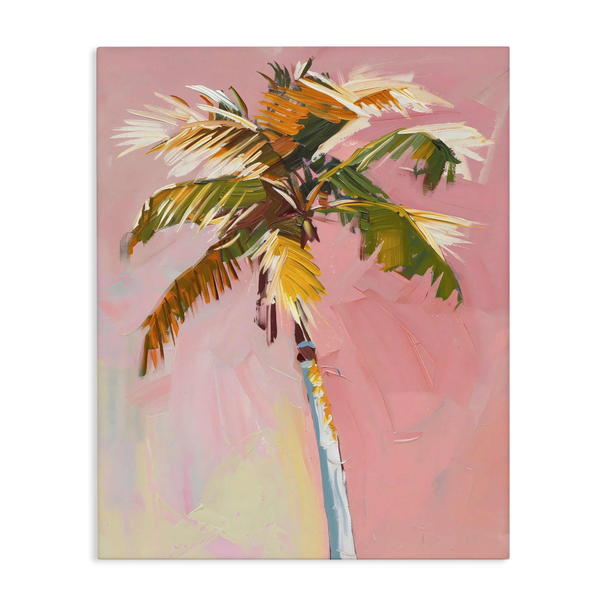 Stupell Industries Pink Palm Summer Oasis Canvas Wall Art, design by The Prints Vibe