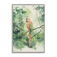 thumbnail image 1 of Stupell Industries Pink Parrot in Jungle Animals Painting Gray Framed Art Print Wall Art, 20 x 30, 1 of 2
