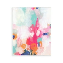 Stupell Industries Pink & Pastel Abstract Abstract Painting Unframed Art Print Wall Art, 11 x 14