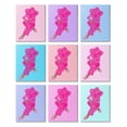 thumbnail image 1 of Stupell Industries Pink Pastel Doll Style Fashion Silhouettes Glam Trends Graphic Art Gallery Wrapped Canvas Print Wall Art, Set of 9, Design by Amelia Noyes, 1 of 5