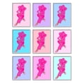 thumbnail image 1 of Stupell Industries Pink Pastel Doll Style Fashion Silhouettes Glam Trends Graphic Art Gray Framed Art Print Wall Art, Set of 9, Design by Amelia Noyes, 1 of 5