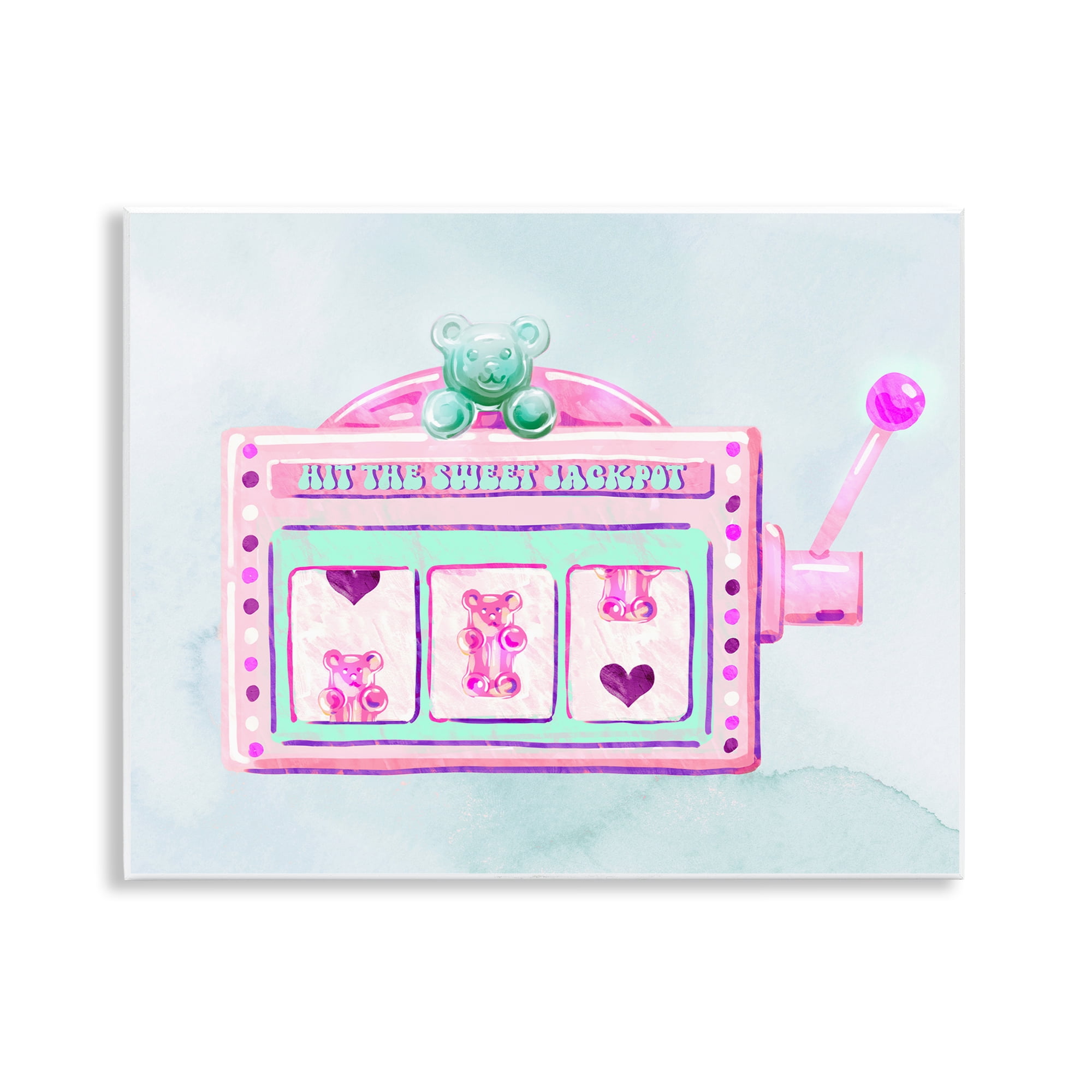 Stupell Industries Pink Pastel Slots Novelty & Humor Painting Unframed Art Print Wall Art, 14 x 11