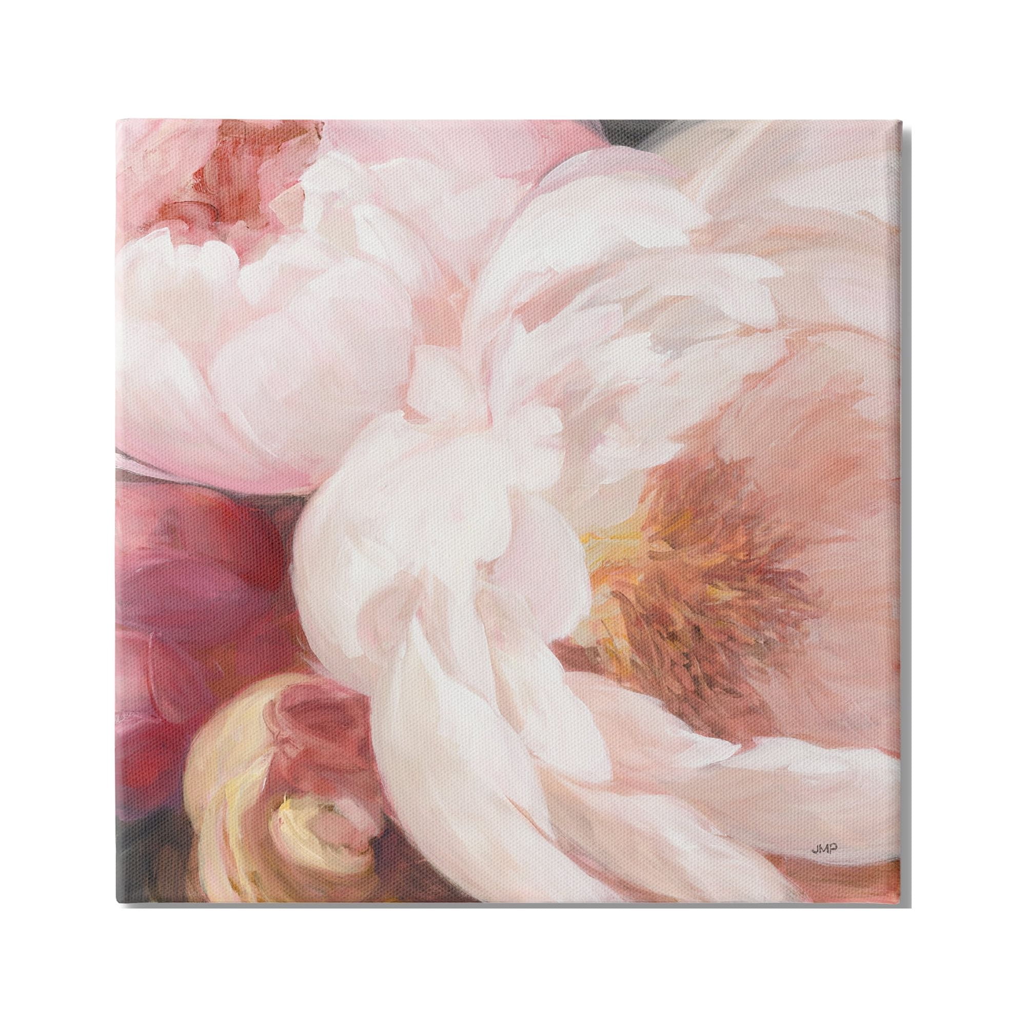 Stupell Industries Pink Peonies Cluster Soft Edge Flower Petal Painting ...