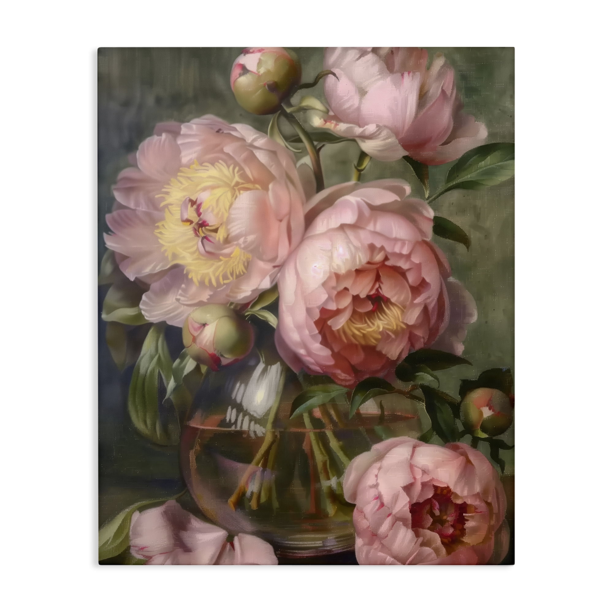 Stupell Industries Pink Peonies in Glass Vase Canvas Wall Art, design by LSR Design Studio