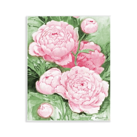 Stupell Industries Pink Peony Impressions Wall Plaque Art design by Paul Brent, 14 x 11