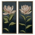 thumbnail image 1 of Stupell Industries Pink Petaled Blooms Plants & Flowers Painting Brown Floater Framed Canvas Art Print Wall Art, 11 x 25, Set of 2, 1 of 10