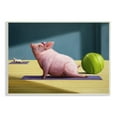 thumbnail image 1 of Stupell Industries Pink Pig Doing Yoga Upward Facing Hog Animals & Insects Painting Unframed Art Print Wall Art, 13 x 19, 1 of 6