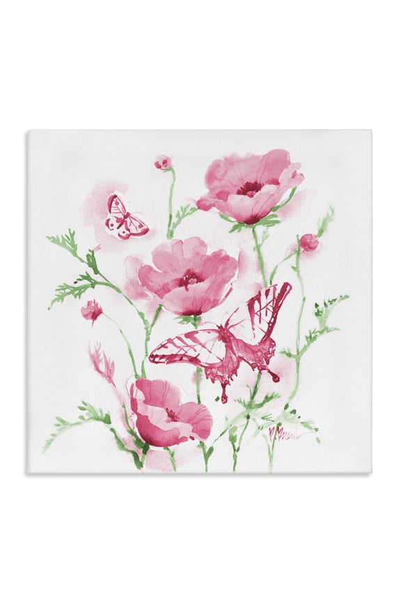 Industries Pink Province Poppies Canvas Wall Art design by Paul Brent, 24 x 24