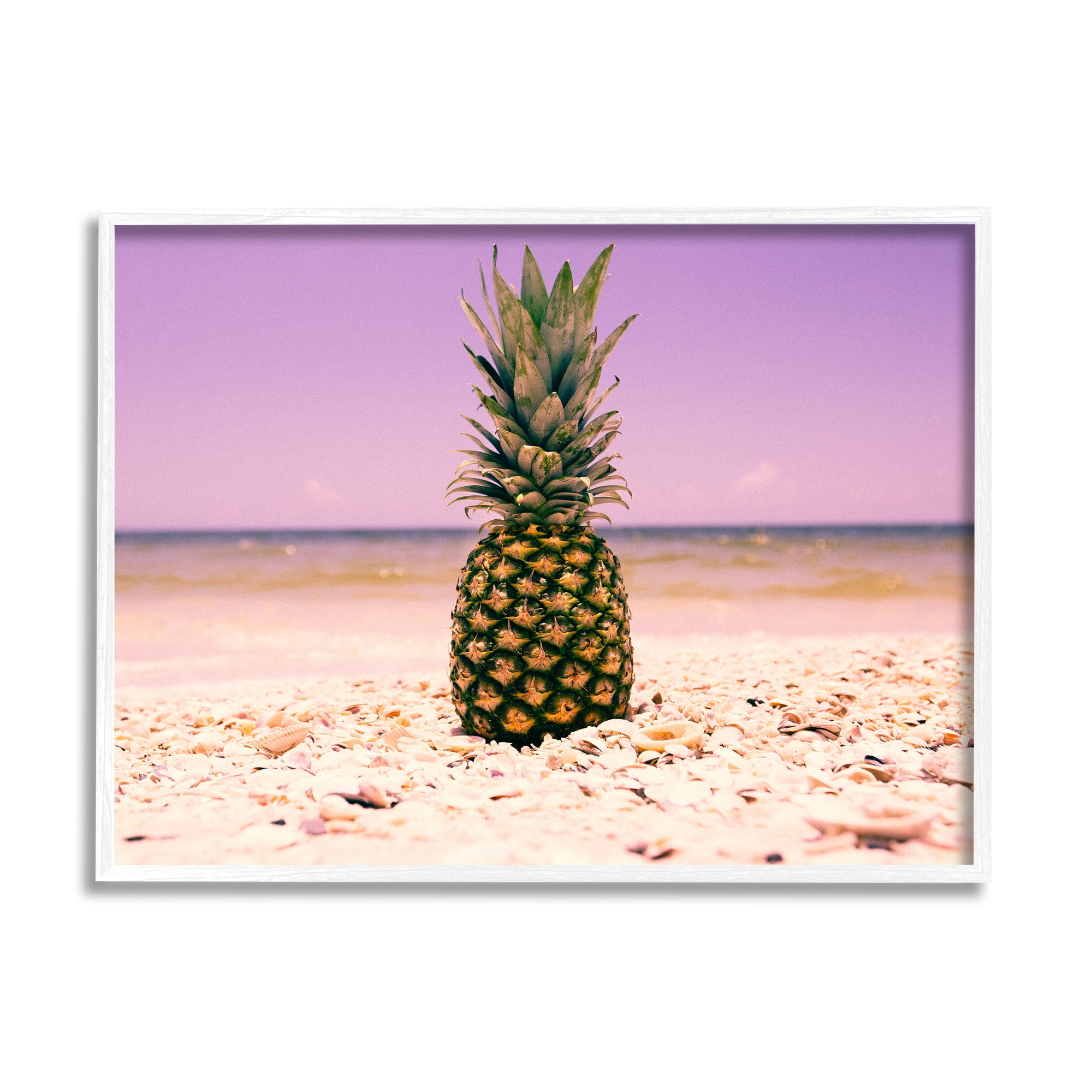 Stupell Industries Pink Purple Pineapple Beach, 11 x 14,Design by World Art Group