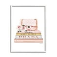 thumbnail image 1 of Stupell Industries Pink Purse Gold Bookstack Glam Fashion Watercolor Design White Framed Art Print Wall Art, 11x14, by Amanda Greenwood, 1 of 7