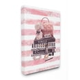 thumbnail image 1 of Stupell Industries Pink Quilted Purse Fashion Books Distressed Stripes Design by Ziwei Li, 36" x 48", 1 of 1