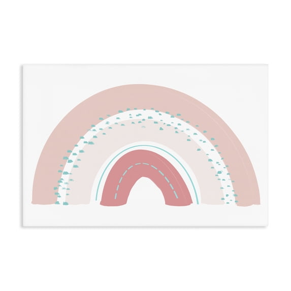 Stupell Industries Minimalist Pink Rainbow with Speckles Canvas Art, 30 x 20, by Emily Navas