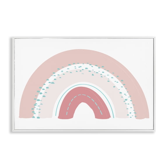 Stupell Industries Pink Rainbow with Speckles White Framed Giclee Art, design by Emily Navas