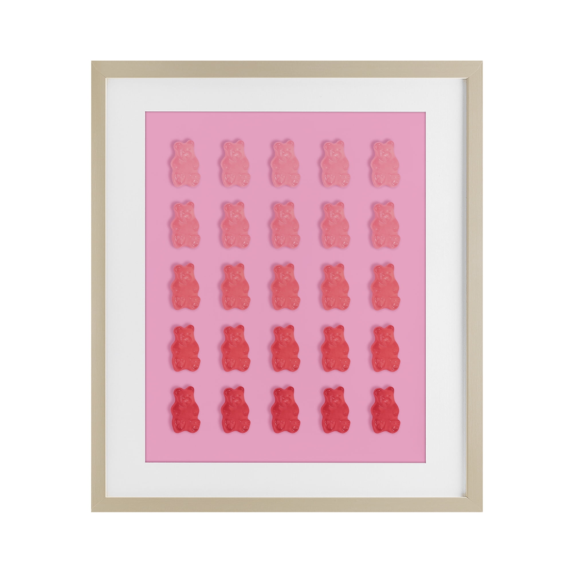 Stupell Industries Pink & Red Bear Gradient Birch Framed Print Under Glass, design by LISH Creative