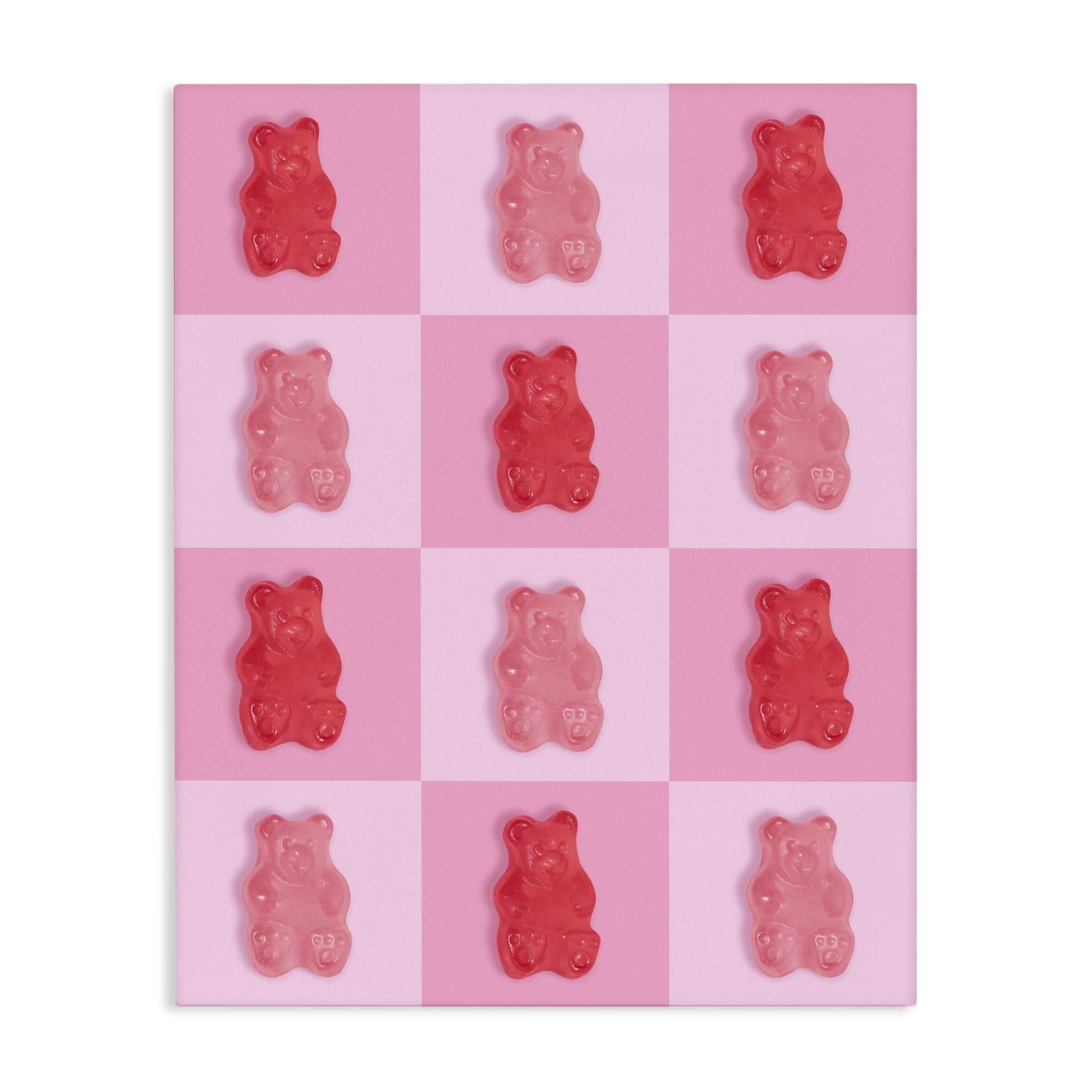 Stupell Industries Pink & Red Candy Bears Canvas Wall Art, design by LISH Creative